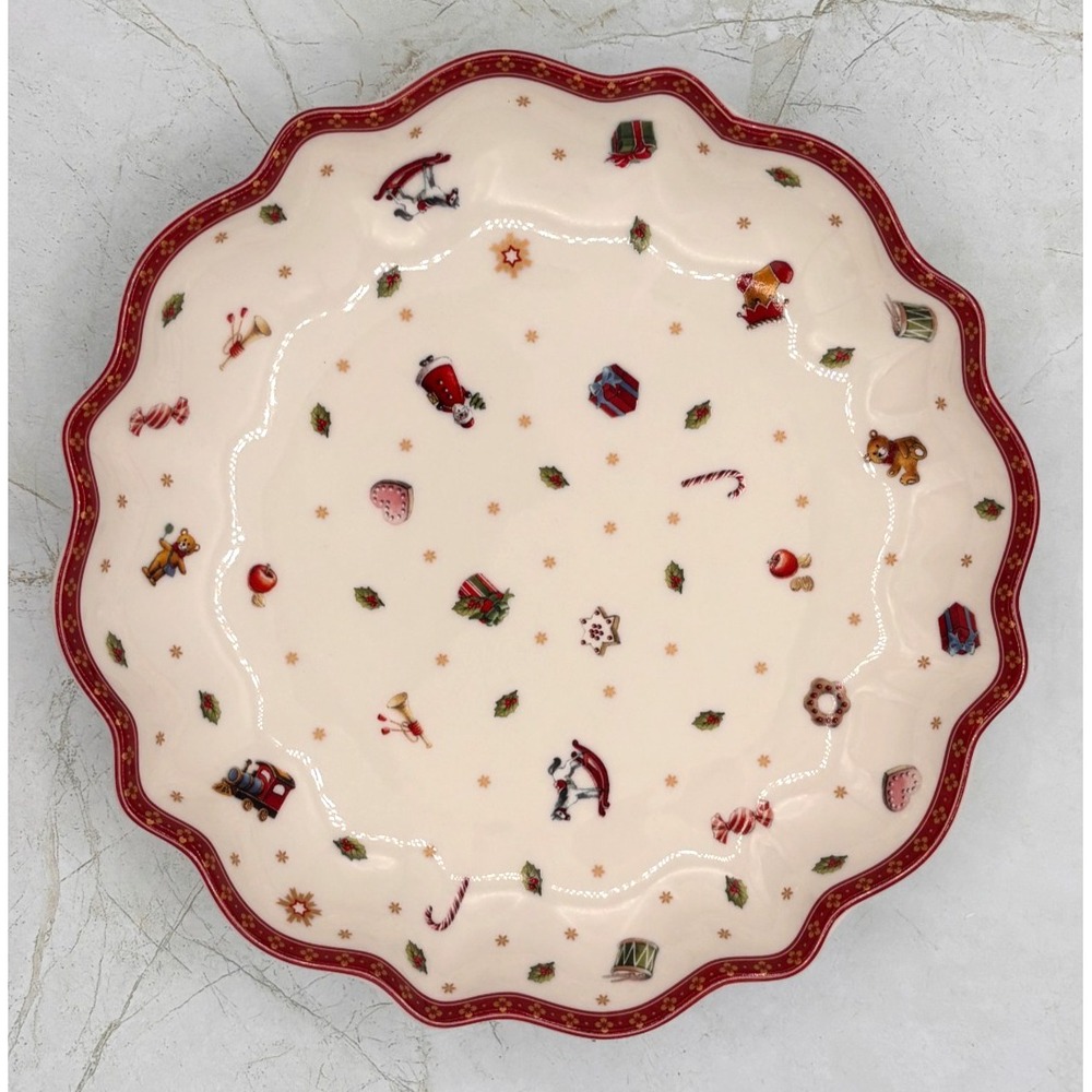 Villeroy & Boch Toy's Delight Porcelain‎ Large Bowl Christmas Toys Cookies NEW